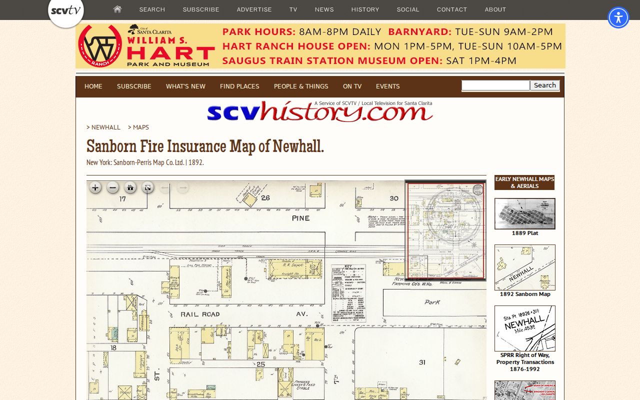 Santa Clarita city directory research with the 1892 Newhall Sanborn map