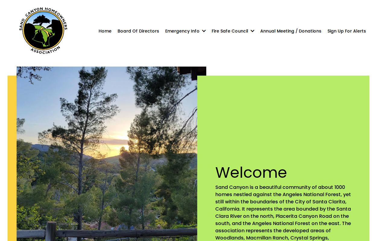 Santa Clarita neighbors Sand Canyon community association