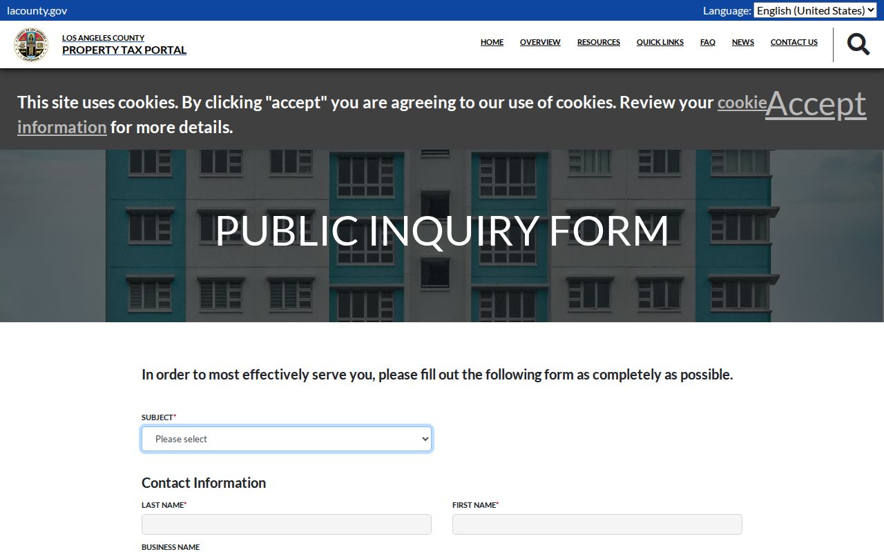 Santa Clarita street directory Los Angeles County tax inquiry