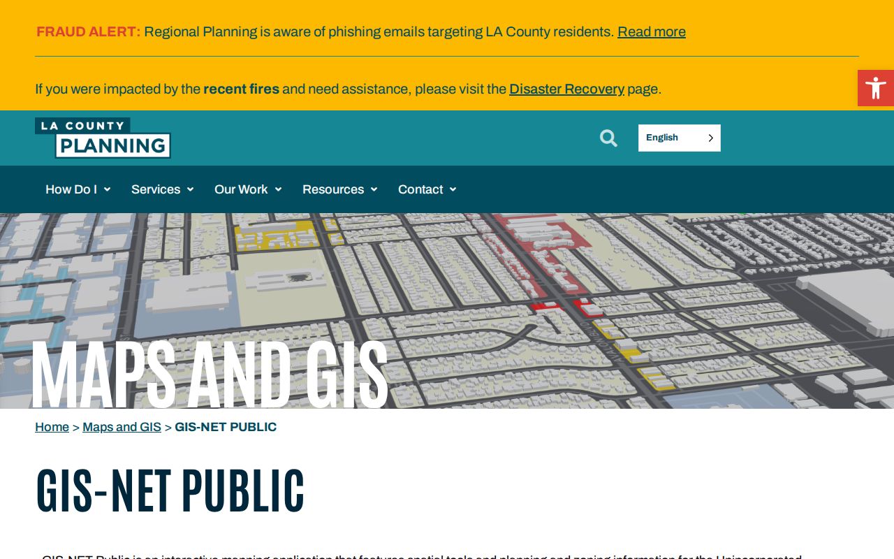 Santa Clarita street directory GIS-NET parcel map